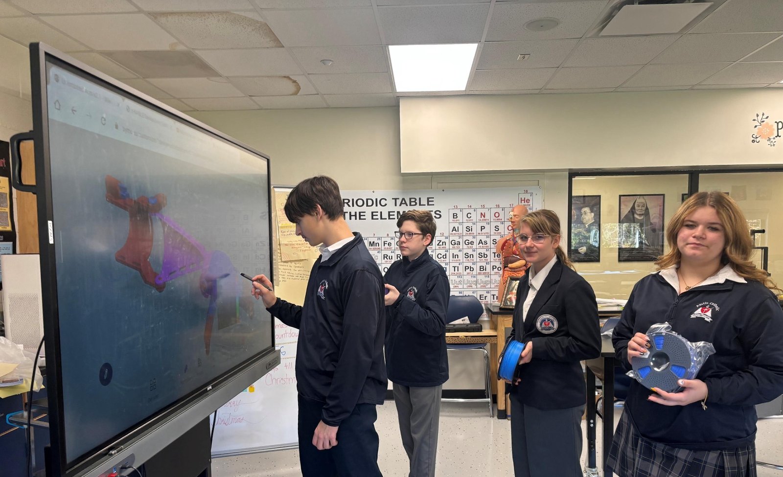 After becoming e-NABLE certified in 2022, the Austin Catholic STEAM capstone class received their first request to create a limb in the fall of 2025, hoping to deliver the limb to Kaysen by Christmas.