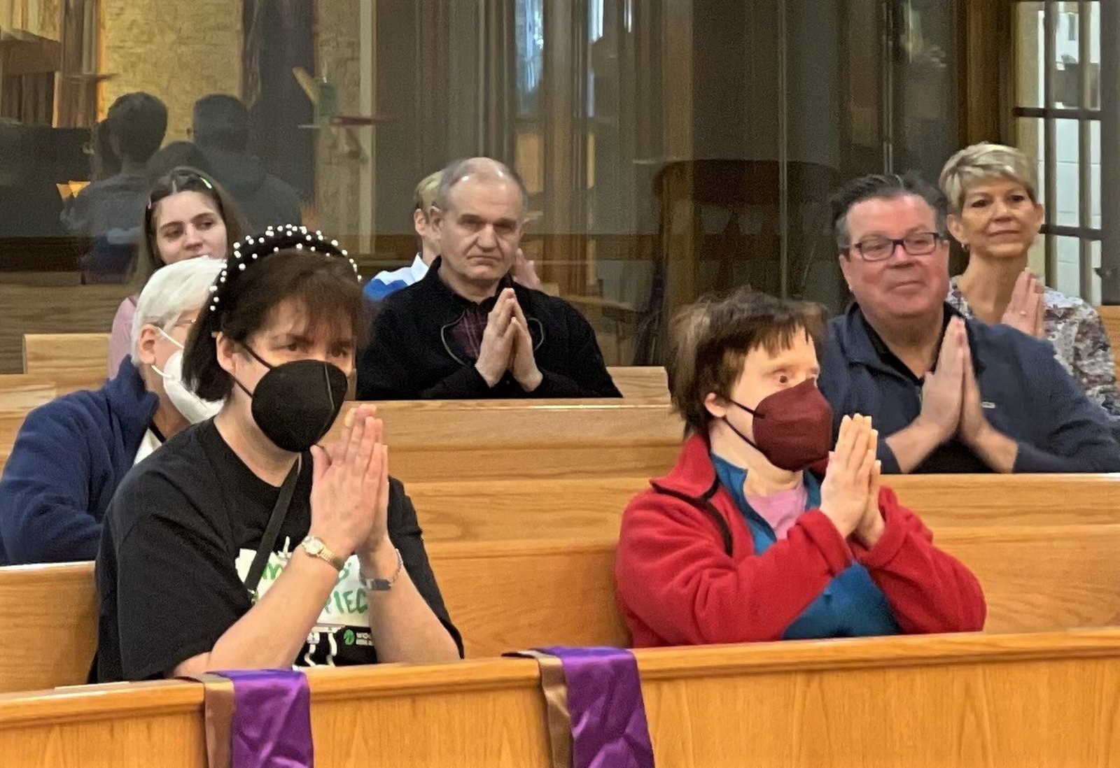 Parishioners at Christ, Our Light! Parish in Troy participate in a Prayer in Motion retreat.