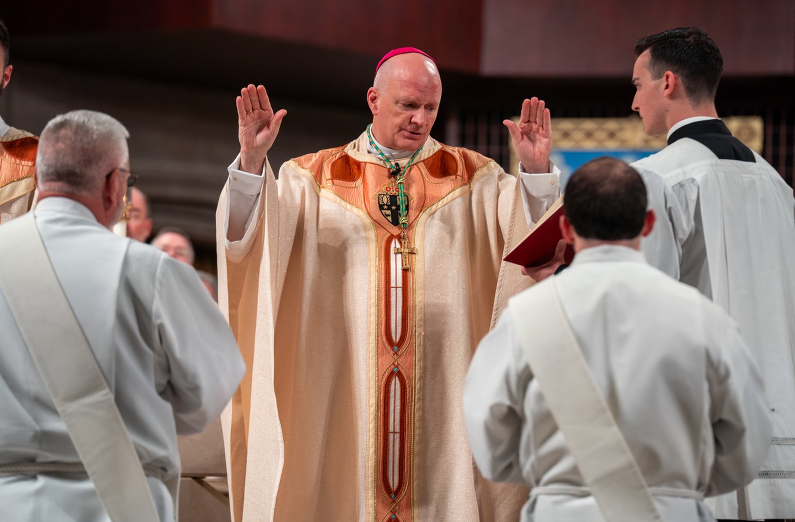Archbishop Weisenburger encouraged the Archdiocese of Detroit's two newest priests to foster holy friendships throughout their priesthood, particularly with other priests who can both accompany and challenge them to lives of virtue, humility and service.