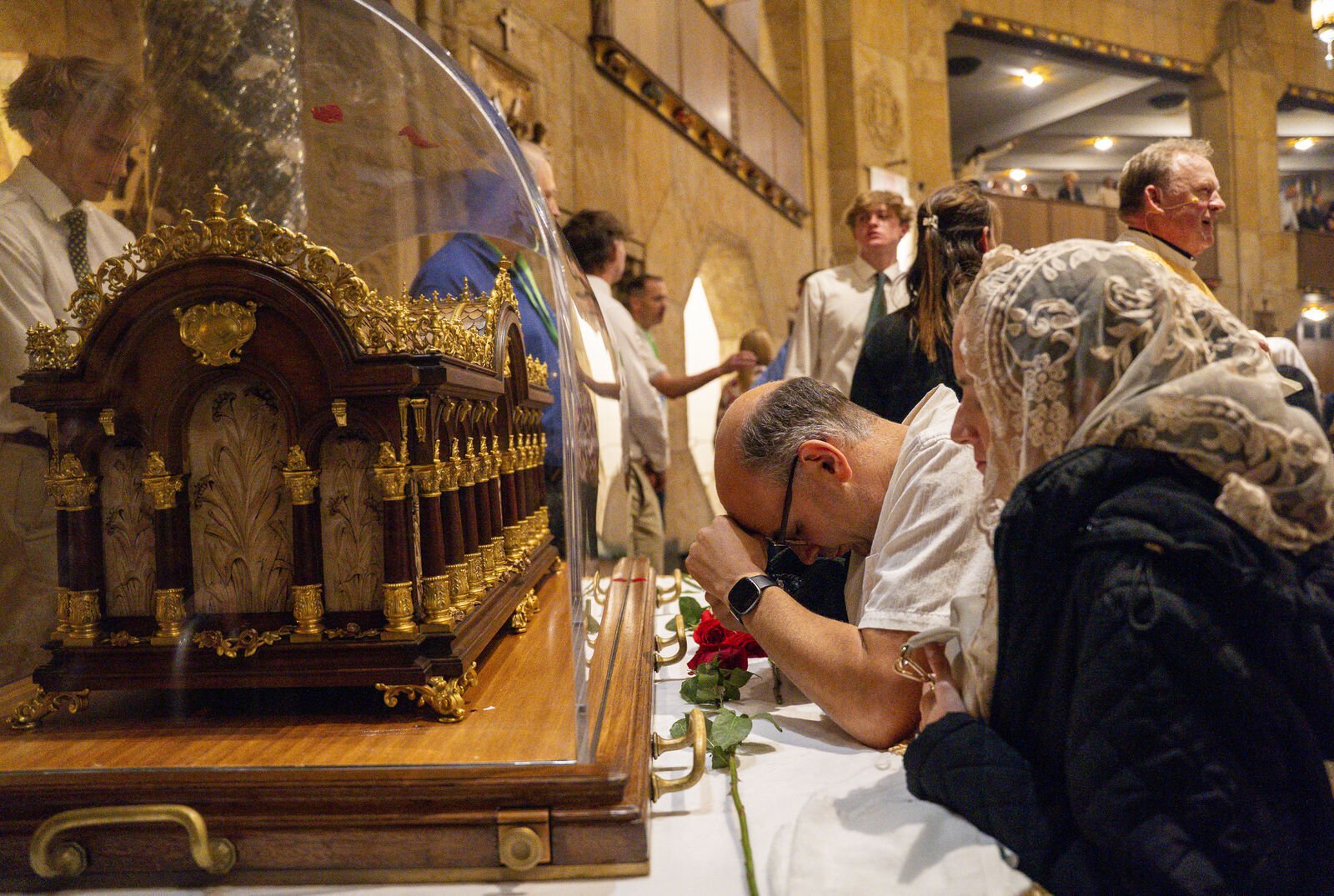 An estimated 500 people were at the evening Mass on Oct. 1, parish leadership said. Pilgrimage organizers are expecting as many as 5,000 will arrive at the National Shrine of the Little Flower Basilica in Royal Oak in the coming days to venerate the remains of St. Thérèse of Lisieux.