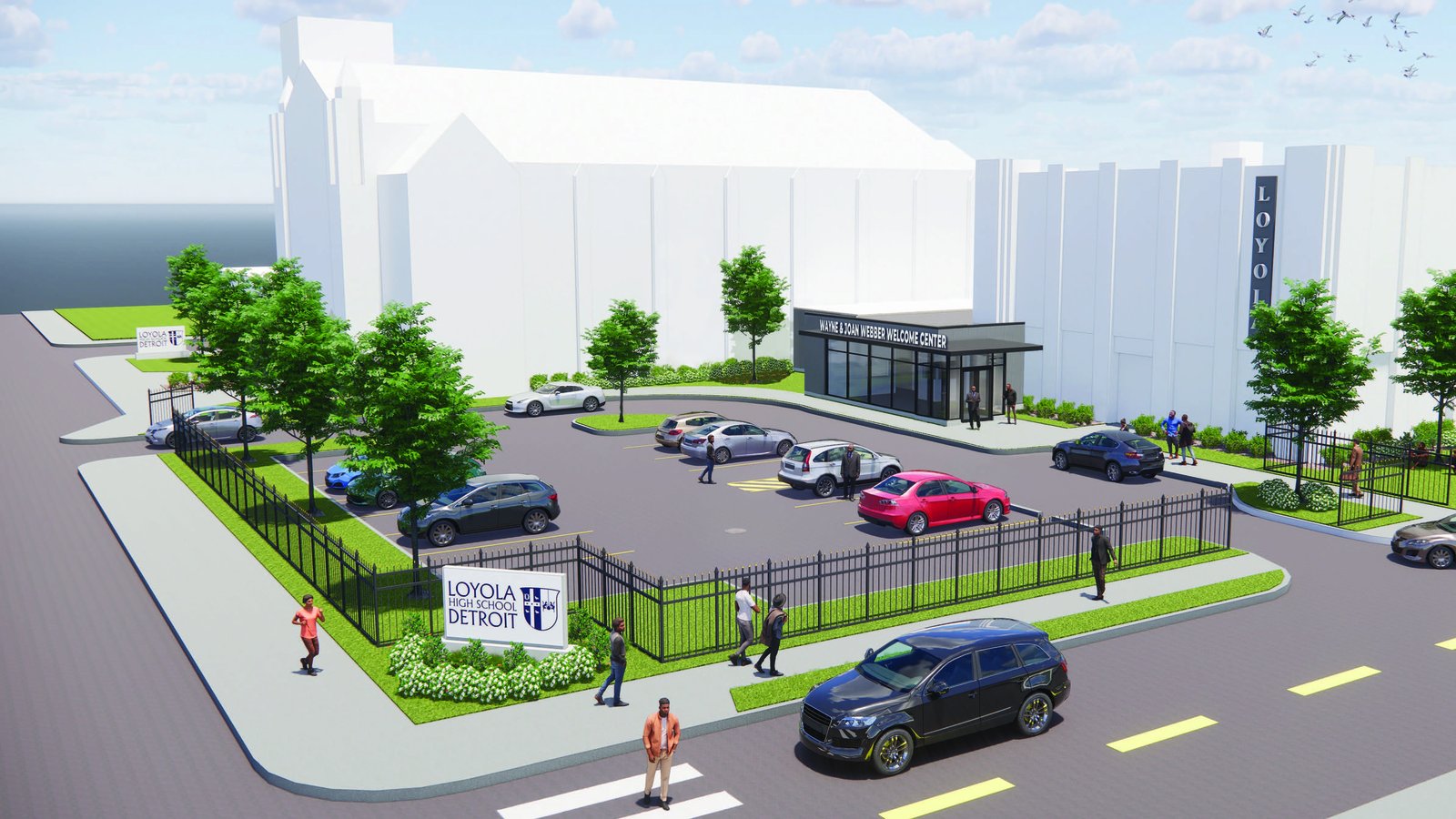 A new entrance on Fenkell will provide a more secure and welcoming space for students and visitors to the school.