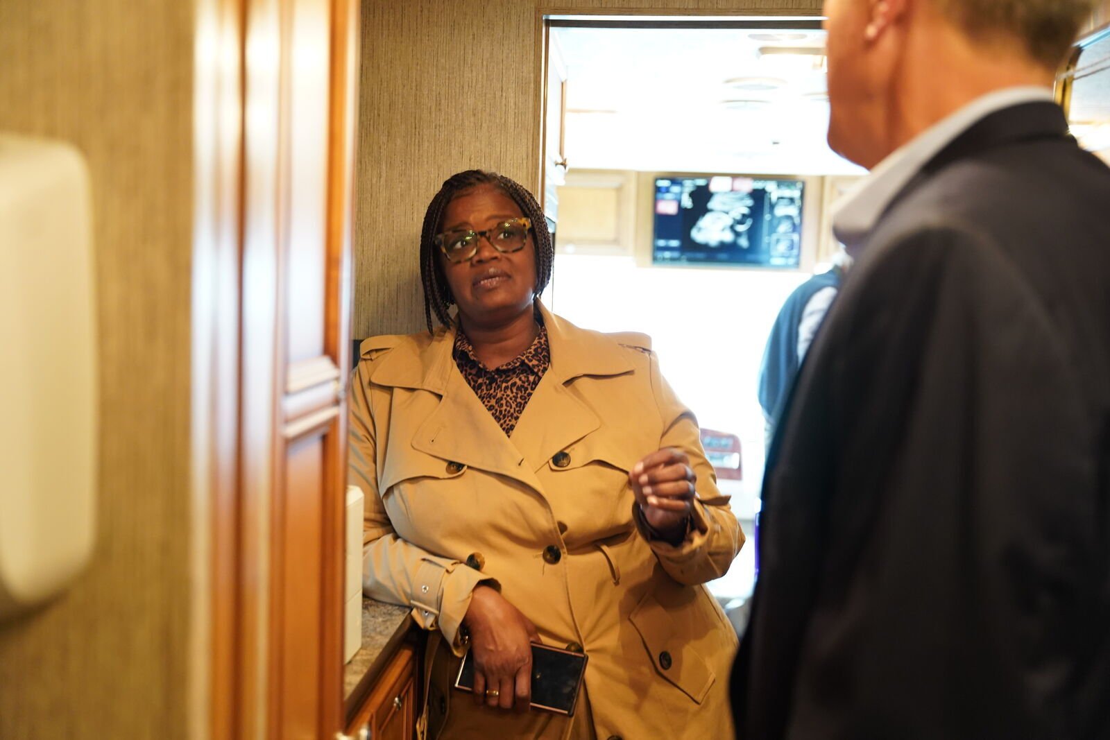 Kisha Martin, director of Birth Choice's ICE Mobile Ultrasound Vehicle, gives a tour of the ultrasound vehicle and answers questions about how Birth Choice supports mothers with unplanned pregnancies.