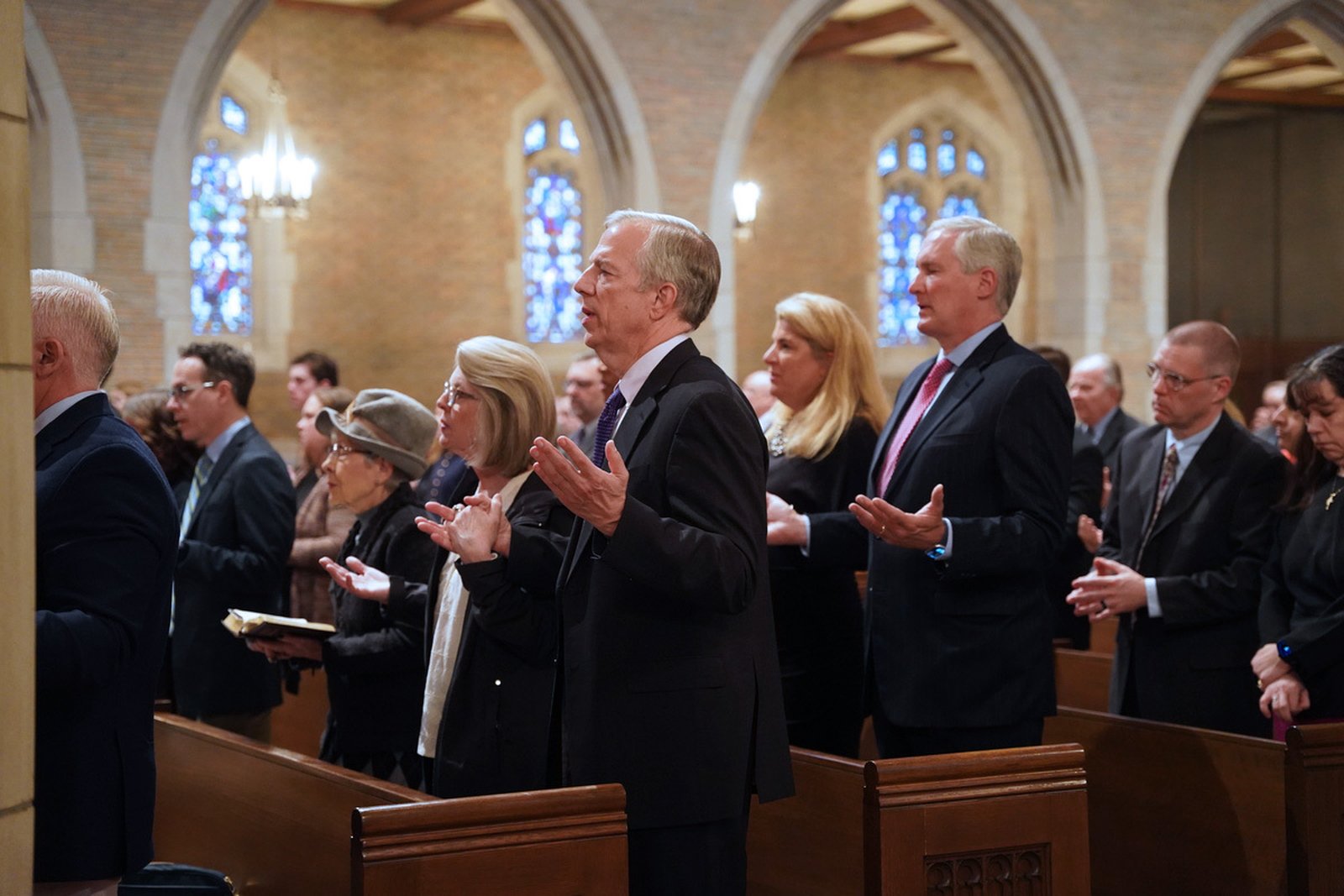 Following Communion, Catholic health care workers were invited to recite an adapted version of the Oath of Hippocrates, promising to advocate for the health and well-being of their patients, guided by Catholic principles.