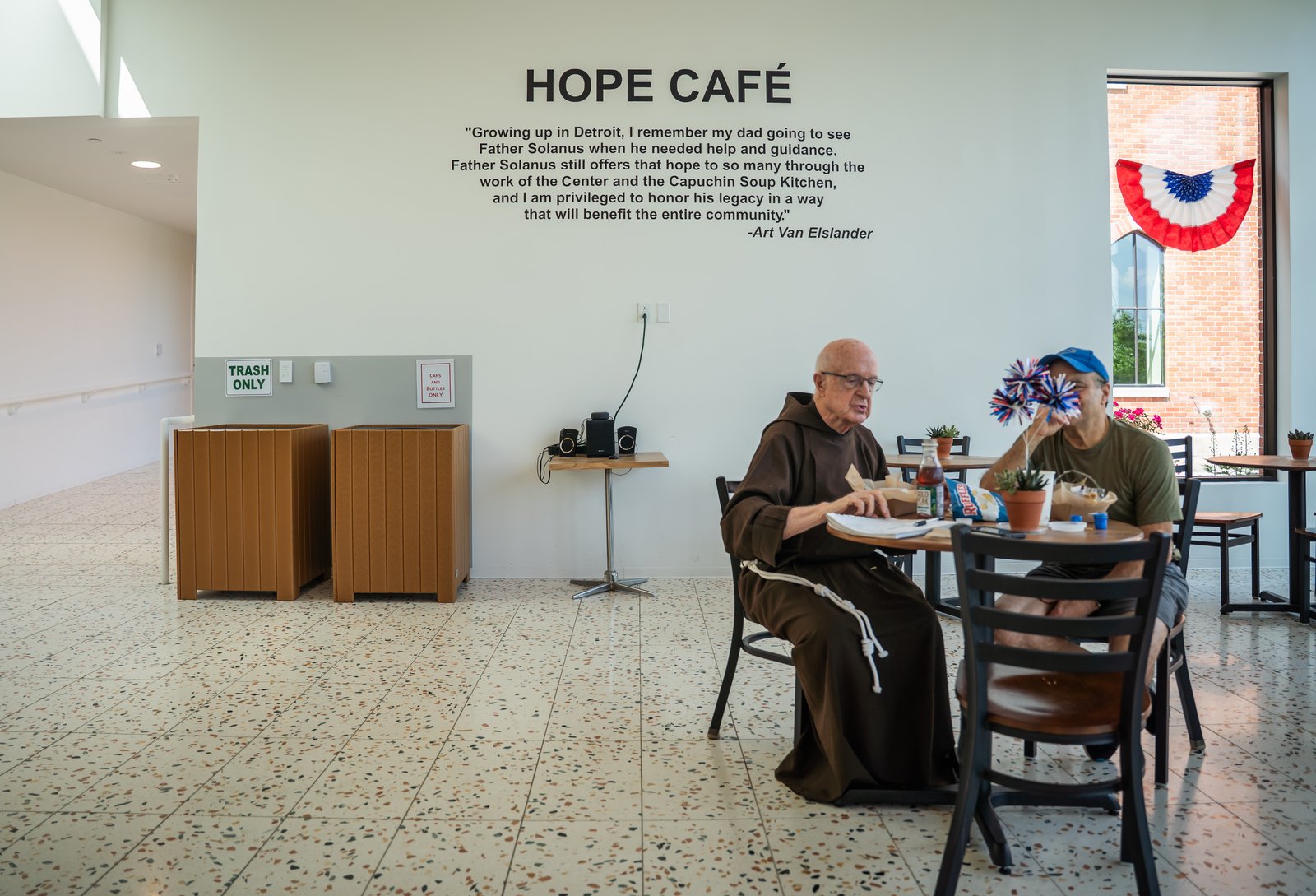 While at the center, visitors can buy baked goods, soups and sandwiches served at On the Rise Bakery and Cafe.