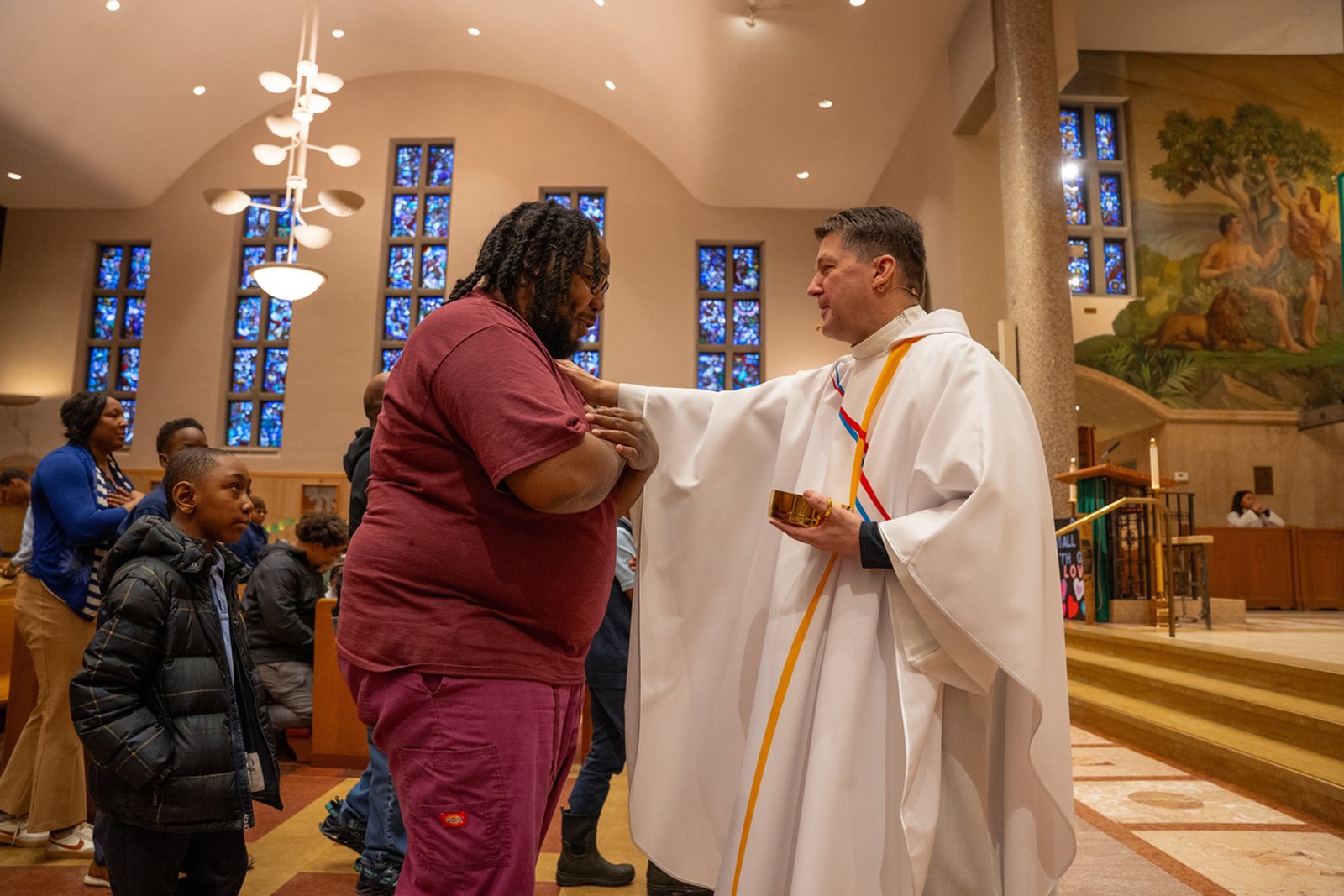 The Augustinian friars staffed St. Clare of Montefalco throughout most of its 99-year history until Fr. Kowalczyk and the Michaelite Fathers arrived at the parish in 2012. Fr. Kowalczyk said many longtime parishioners remember Pope Leo's connection to the parish, when he would visit to celebrate Mass and support the Augustinian priests stationed there. (Valaurian Waller | Detroit Catholic)