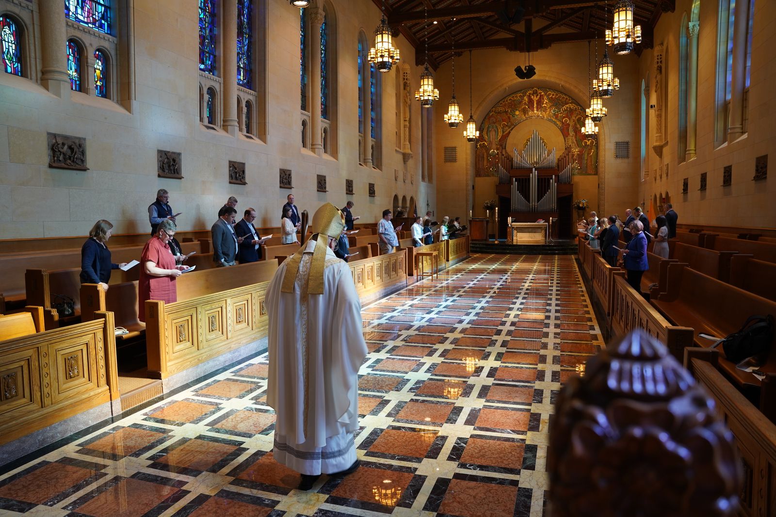 Detroit Auxiliary Bishop Gerard W. Battersby, bishop-elect of La Crosse, Wis., celebrates Mass at the Consortium of Catholic Foundations 2024 CEO Symposium, reminding the Catholic foundation CEOs the work they do is very much tied to the saving mission God has planned for all humanity.