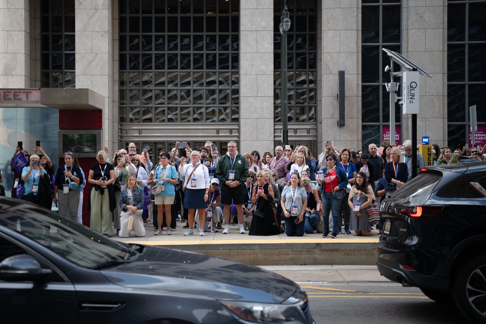 Thousands of Catholics took part in the procession, which took place amidst blue skies and not a hint of smoke after days of poor conditions. (Tim Fuller | Detroit Catholic)