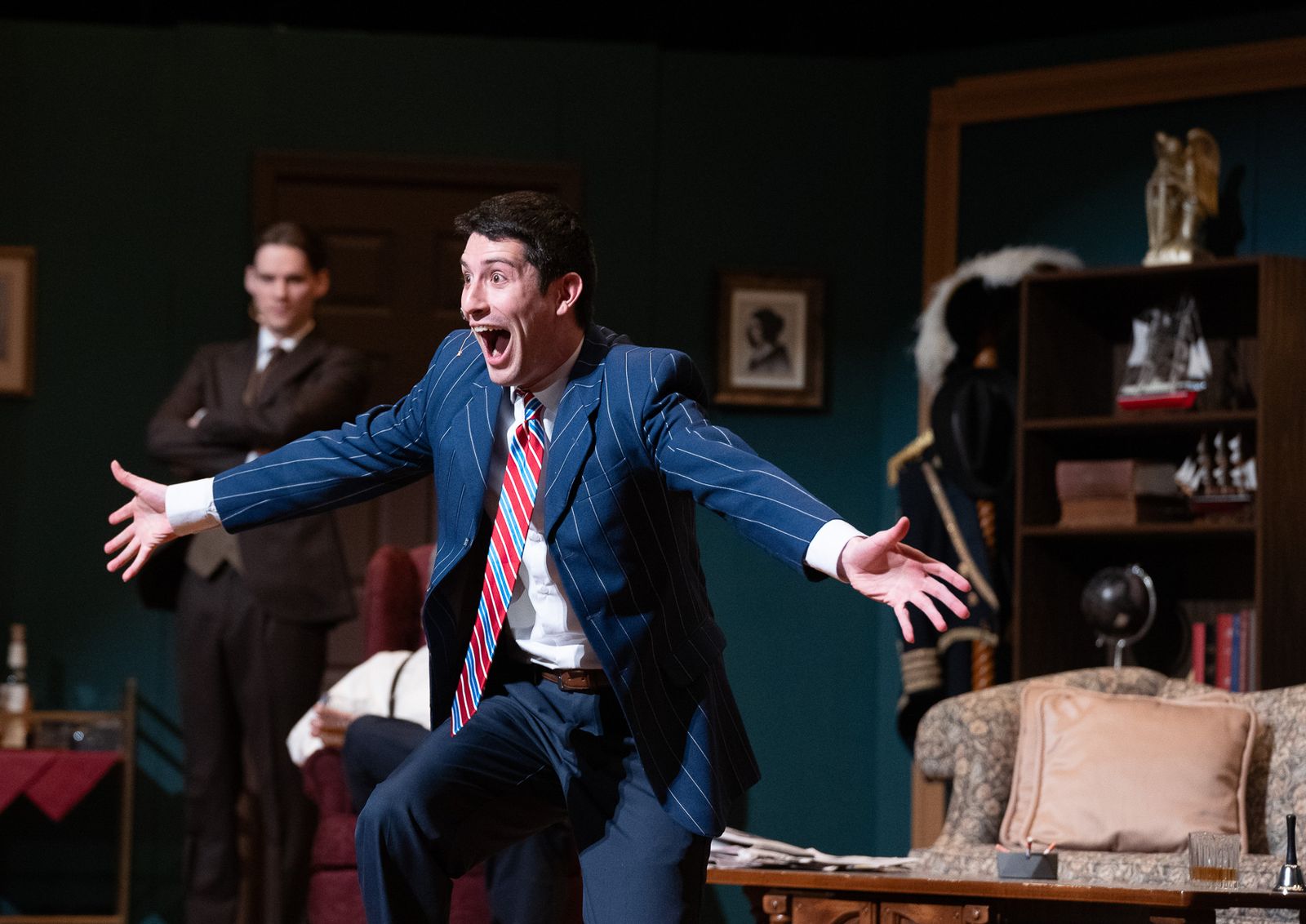 Joseph Lennon, a seminarian for the Archdiocese of Detroit from Divine Child Parish in Dearborn, delivers a raucous performance as "Chauncey," delivering laughs with every song or line. "The Bluff" included comedy, singing, dancing and a classic "whodunnit" mystery.