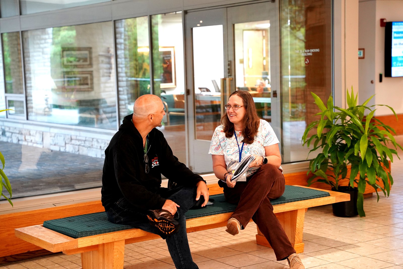 The conference schedule had breaks in between talks to allow for couples to conference with one another about the content of the presentations.