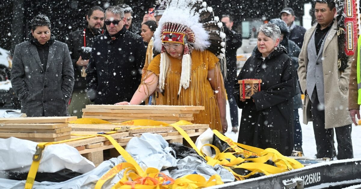 Indigenous artifacts from Vatican welcomed home to Canada in Montreal ceremony
