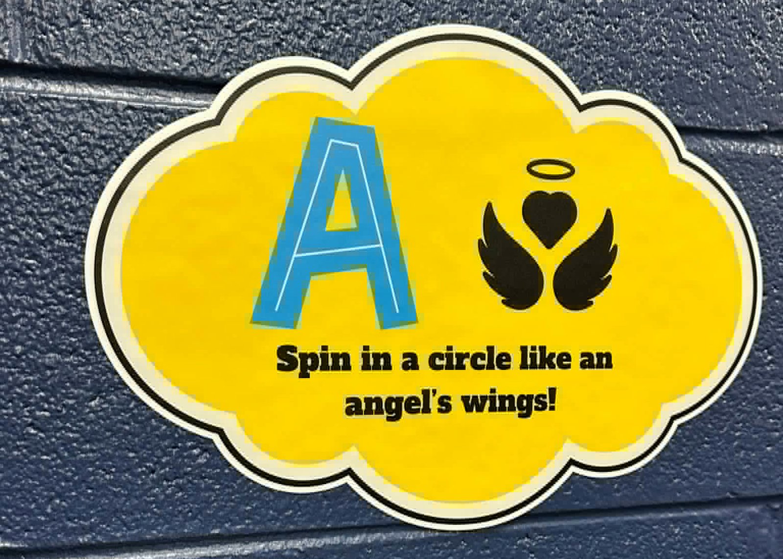 For the older kids, Klausing installed a Holy Alphabet wall sensory path in the school’s main hallway. (Courtesy of Trisha Klausing)