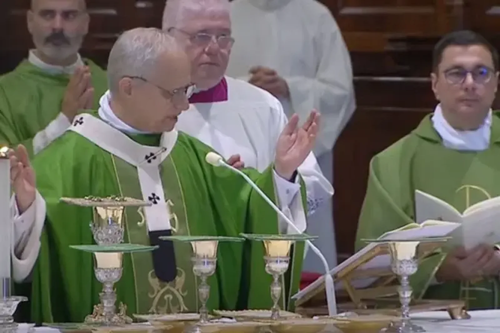 El Papa durante la Misa | Crédito: captura de pantalla Vatican Media