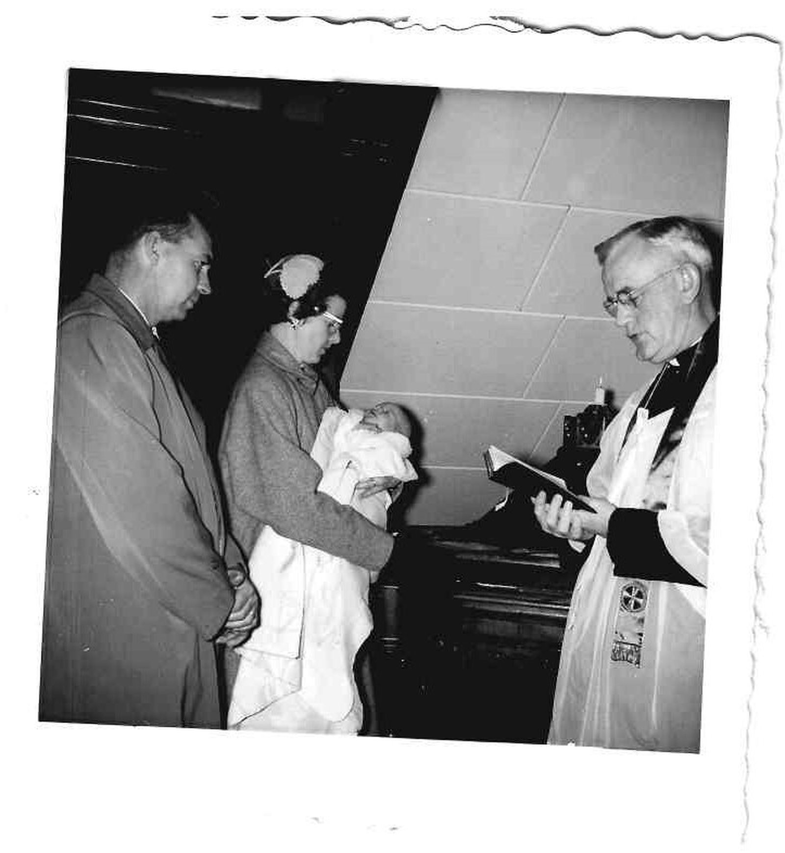 Archbishop Weisenburger is pictured at his baptism as an infant. His parents, he said, were "marvelous Catholics" who were involved in the Church and encouraged their children in the faith.