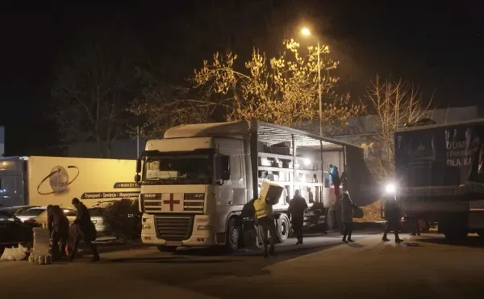Captura de video de los Caballeros de Colón y su ayuda a Ucrania