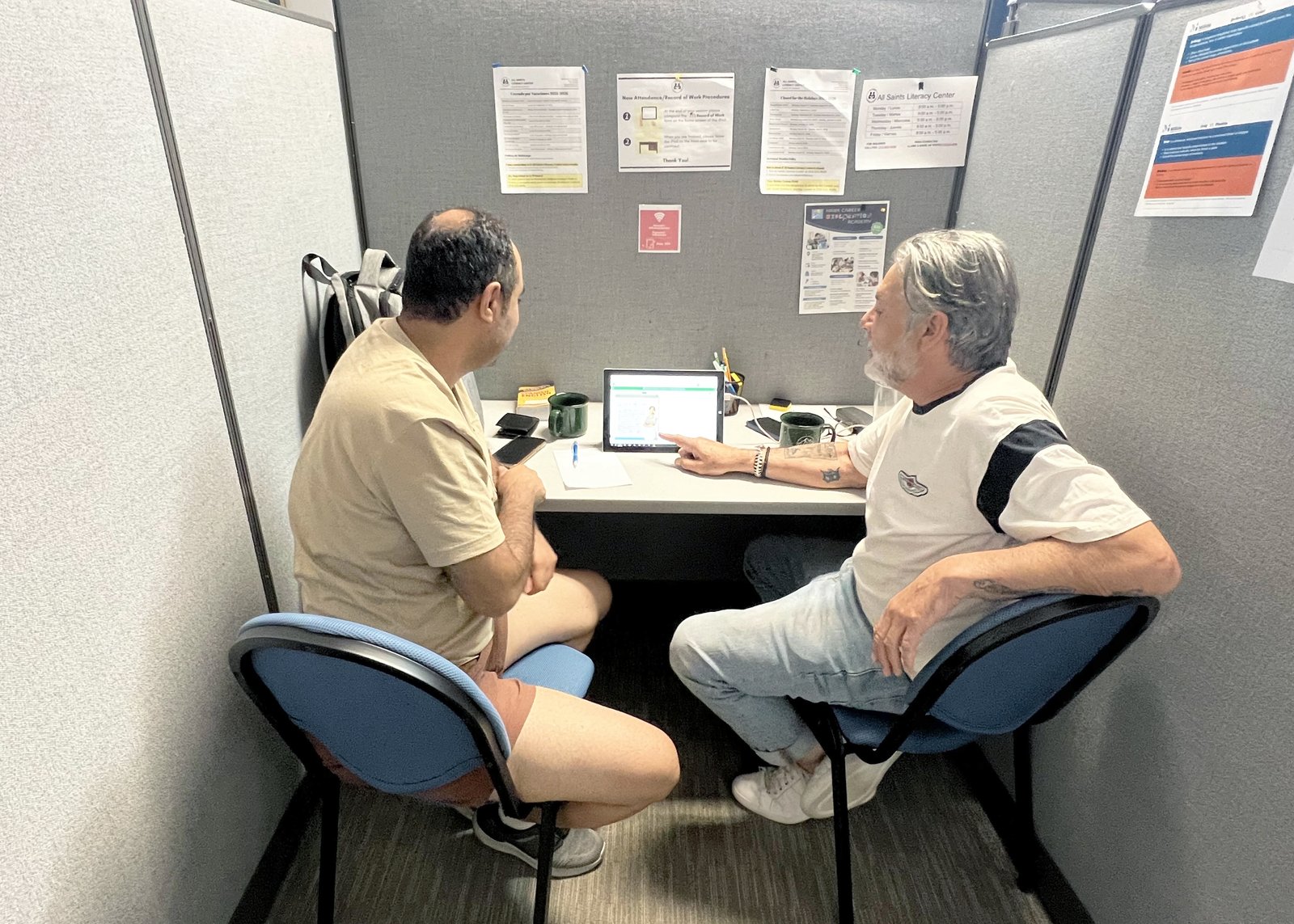 Located in southwest Detroit, tutors at the All Saints Literacy Center work one-on-one with Spanish-speaking adults to teach English as a second language.