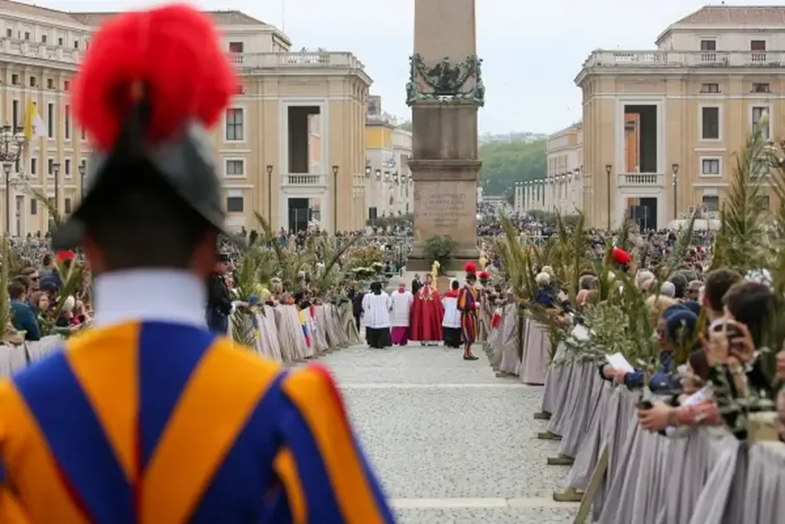 Procesión de las palmas de Domingo de Ramos. Crédito: Bénédicte Cedergren/ EWTN News