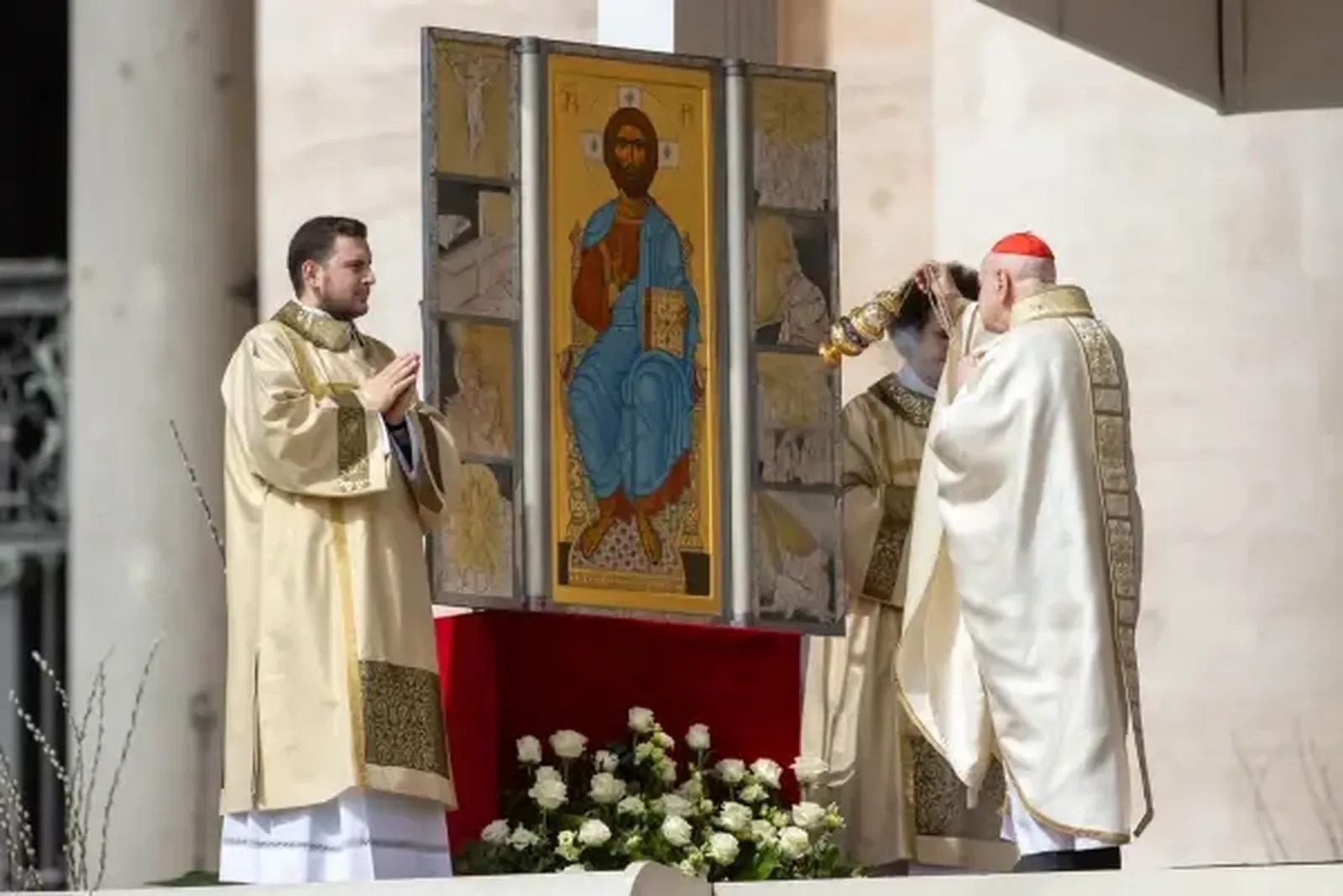 Icono bizantino de Cristo Resucitado. Crédito: Daniel Ibañez/ EWTN News