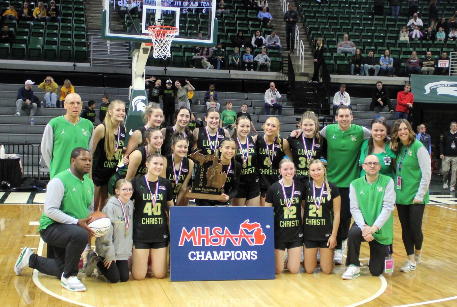 Jackson Lumen Christi had never even reached the final four before this year, but broke through last weekend to win its first championship for girls’ basketball. The Titans beat Niles Brandywine in Friday’s semifinal before securing the trophy with a win over Pewamo-Westphalia in Saturday’s title game.
