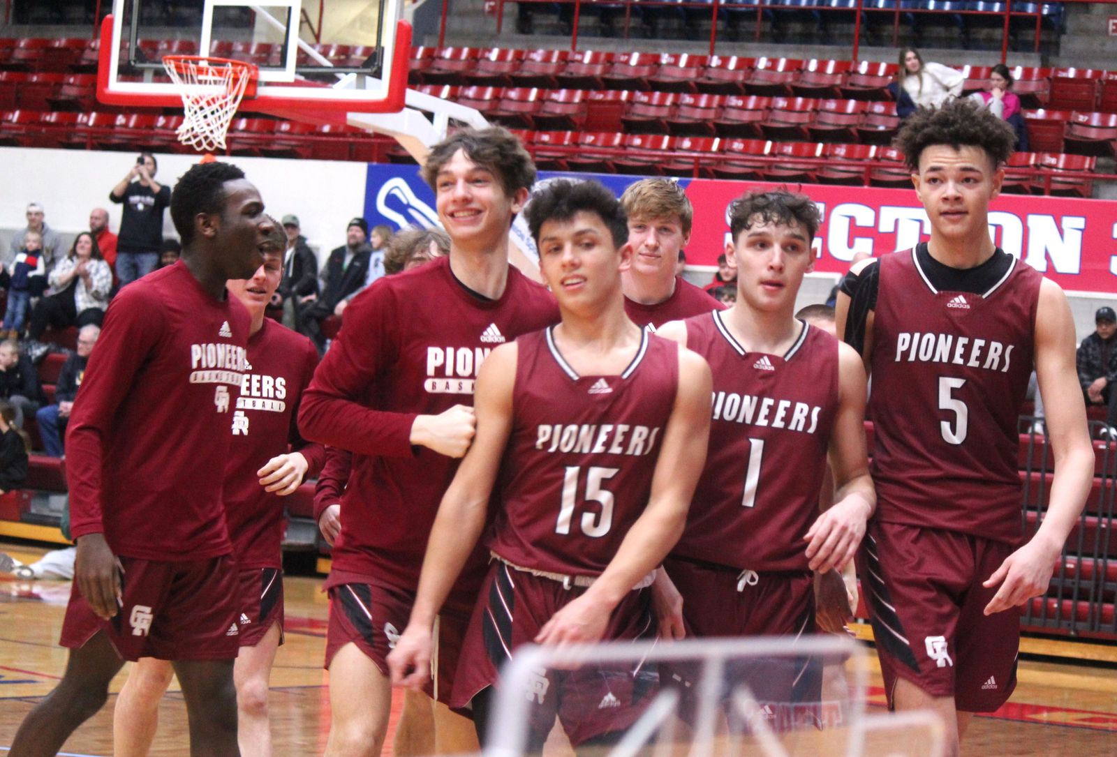 Riverview Gabriel Richard savors its fourth Cardinal Division championship in five years, turning back Jackson Lumen Christi, 54-48.