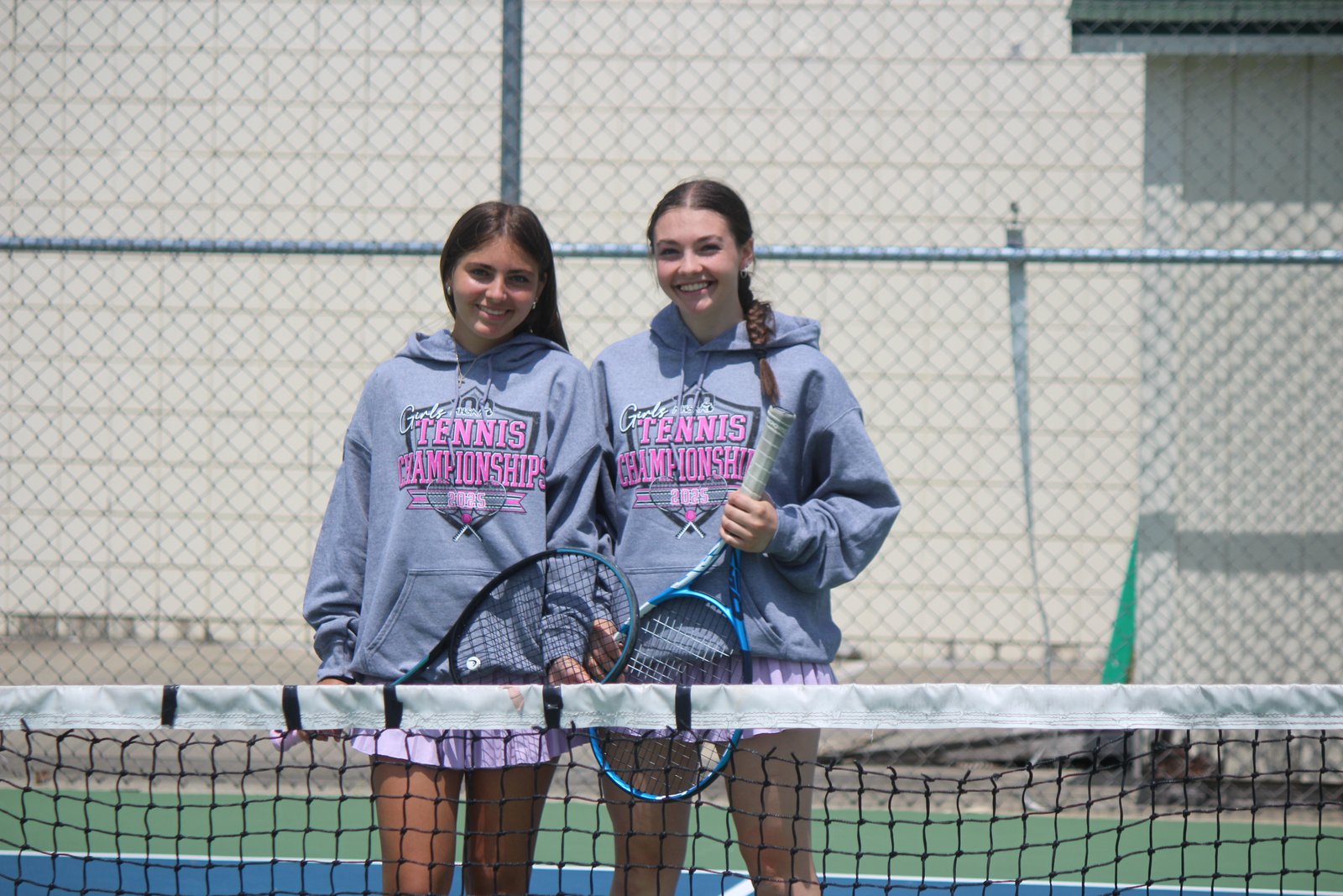 Wixom St. Catherine’s Lauren Nafso and Lily Wolocko became the first state champions in school history (in any sport) when they won the Division 4 title at second doubles.