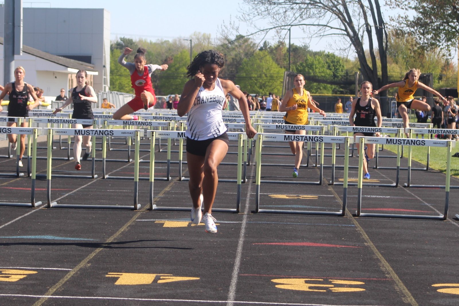 Bloomfield Hills Cranbrook-Kingswood senior Lynzi Evans won the Division 2 state crown in the 100-meter high hurdles, an event in which she broke a Catholic League record last month.
